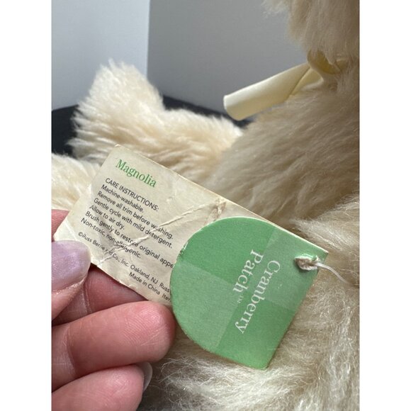 Vintage Russ "Magnolia" Plush Cream Bunny Rabbit With Bow - Picture 6 of 10